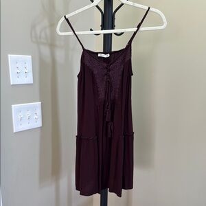 American Eagle Outfitters Burgundy Mini Dress